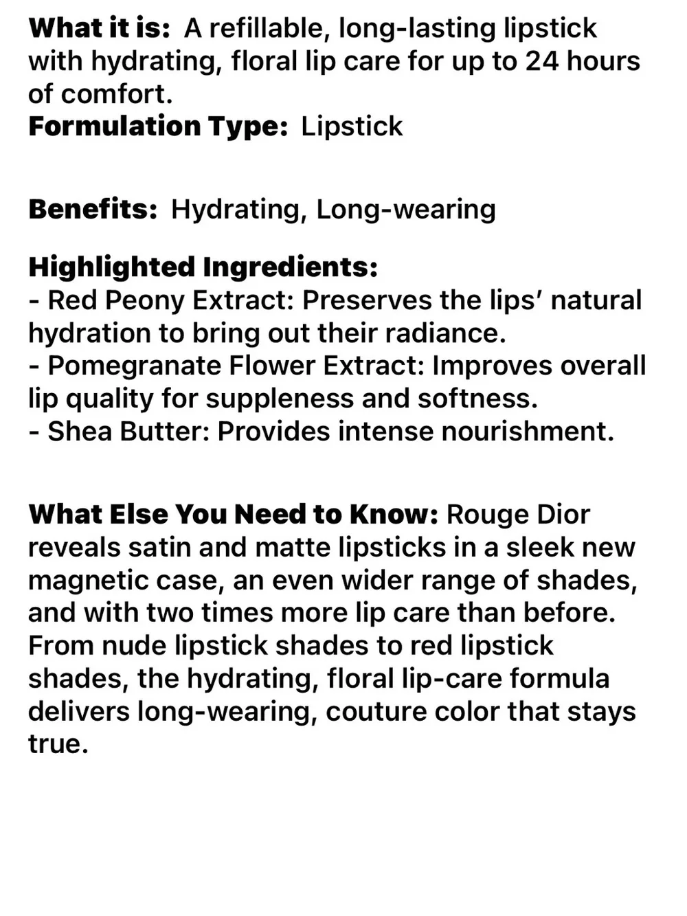 new Rouge Dior Refillable Satin Lipstick